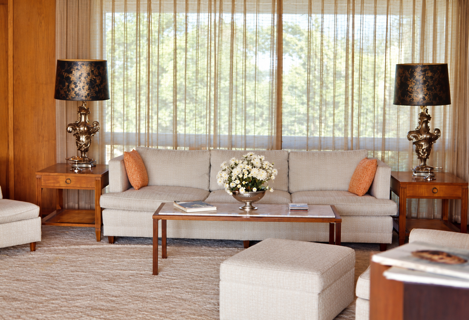 Living room of the Front of Pampano Beach House.